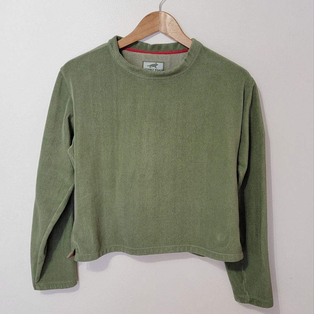 Horny Toad lightweight green fleece pullover